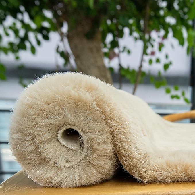 Camel Plush Shag Faux Rabbit Washable Fuzzy Fur Rugs - Image 9