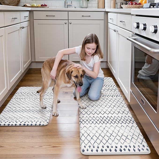 KIMODE Kitchen Mats 2PCS, Cushioned Anti Fatigue Boho Kitchen Rugs and Mats - Image 9