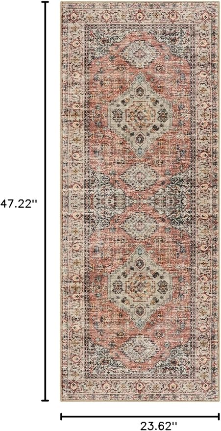 Lahome Oriental Small Area Rug, 2x4 Soft Washable Rugs - Image 2