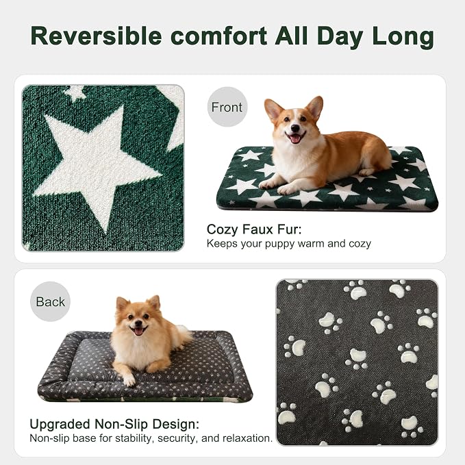 Washable Dog Bed Plush Orthopedic Outdoor Crate Mat - Image 3
