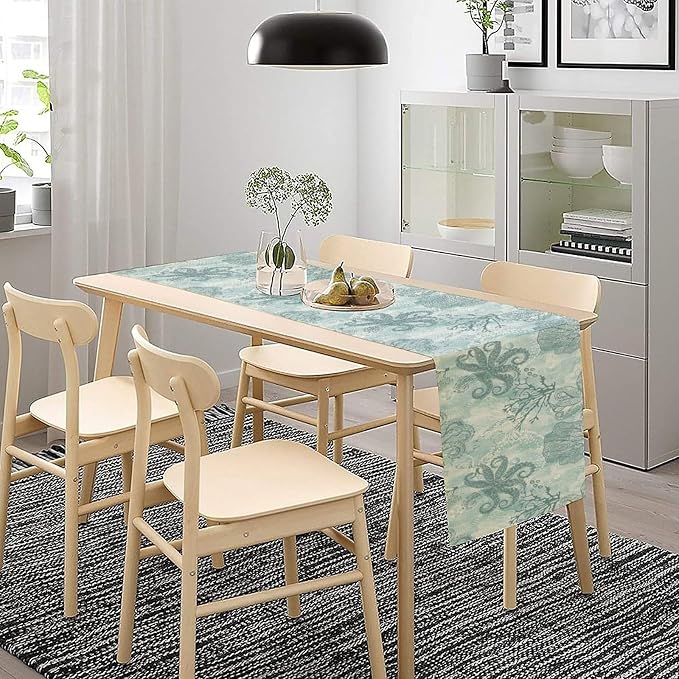 Coastal Sea Shell Starfish Table Runner Summer Ocean Beach Table Runner - Image 3