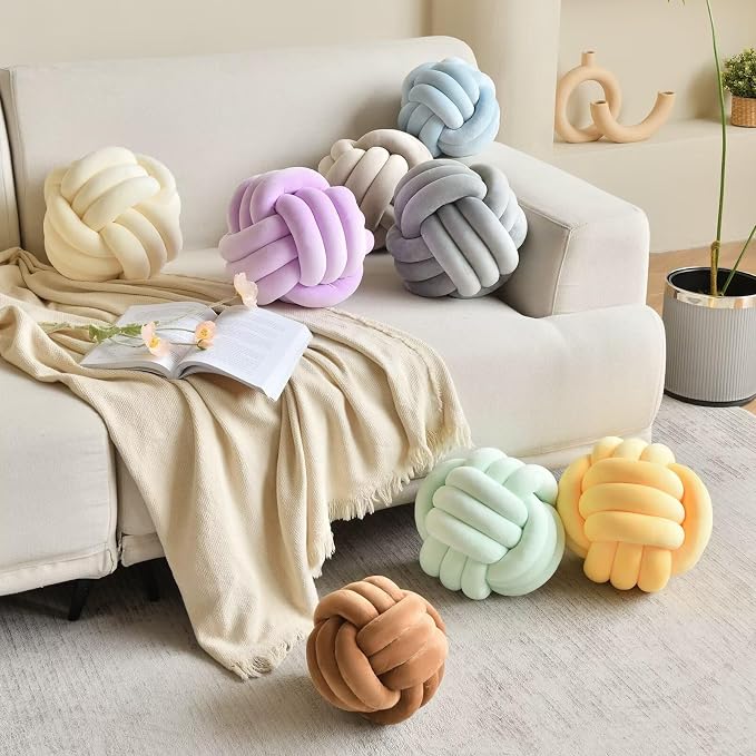 Decorative Throw Knot Pillow Ball - Image 3