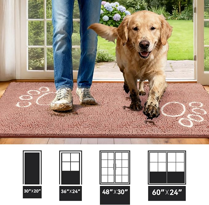 Bcoimo Super Absorbent Dog Door Mat, Pet Rugs - Image 2