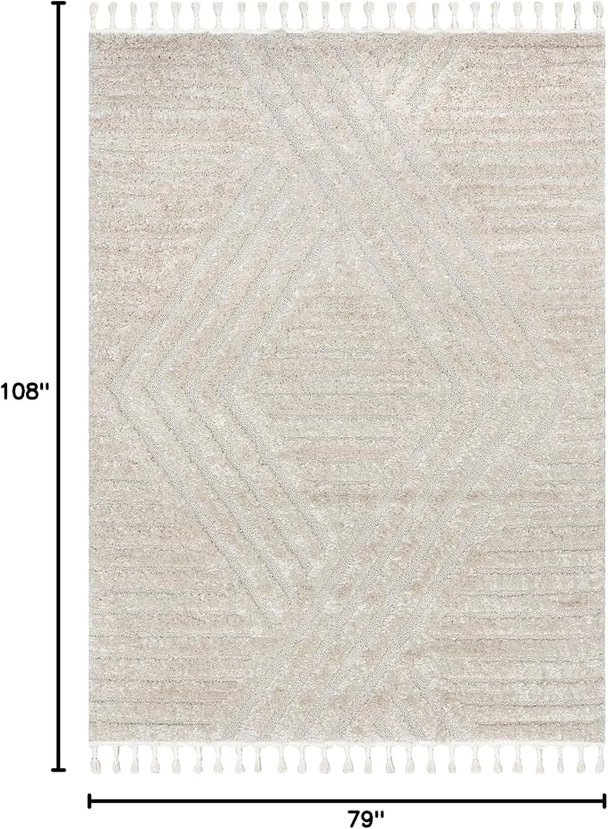 nuLOOM Risette Beige, Soft and Textured, High Traffic, Stain Resistant - Image 2