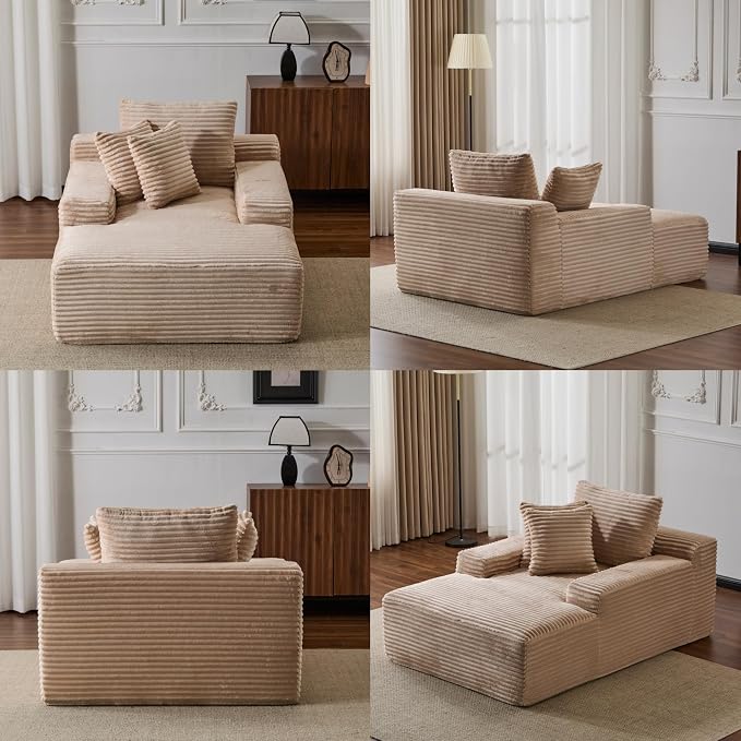 Chaise Lounge Chair Indoor, Oversized Comfy Fluffy Cloud Couch - Image 4