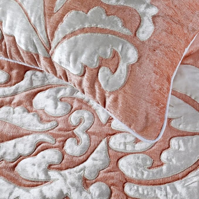 The HomeCentric Handmade Peach & Ivory King 90 x 18 inch Bed Runner Without - Image 3