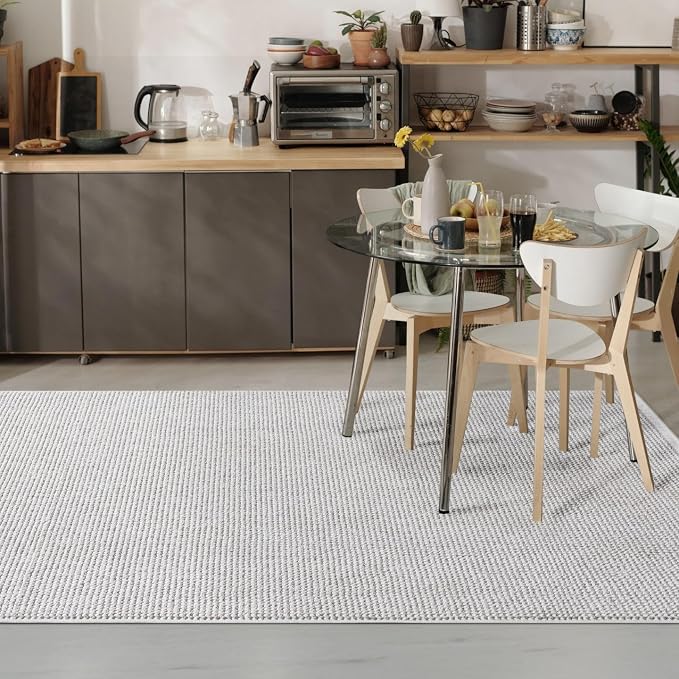 LUXE WEAVERS Solid Machine Woven Stone 5x7 Area Rug, Indoor Stain-Resistant - Image 4