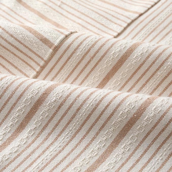 DWR Striped 3D Textured Weave Throw Pillow Covers 20x20 Set of 2, Polyester - Image 3