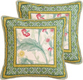 patdrea Designer Pack of 2 Square Throw Pillow Covers, French Vintage Rustic by Welcometopatdrea