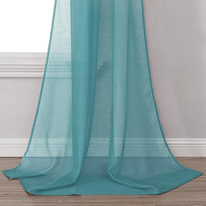DONREN Teal Window Scarf for Outdoor Decoration - Image 4