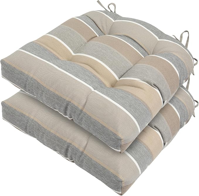 FUNHOME Outdoor Chair Cushions 19 x19 Inch, Water Resistant Tufted Seat by FUNHOME