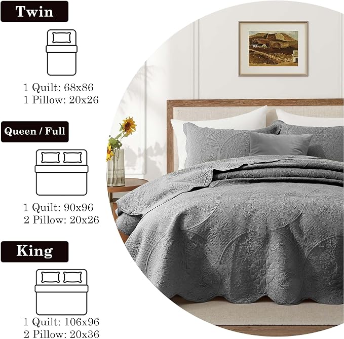 IR Imperial Rooms 10 Pack Queen Quilt Bedding Set - Image 9