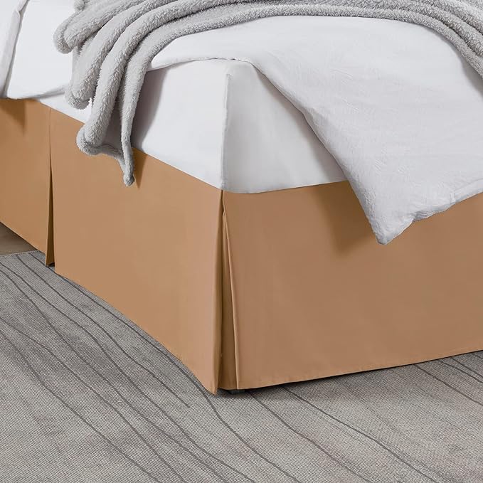 Nestl Light Brown Bed Skirt Cal King Size by Nestl