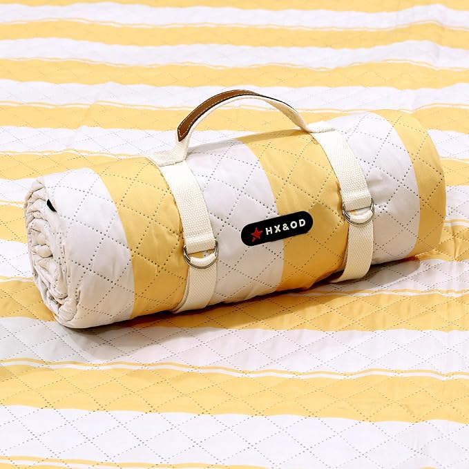 HX&OD Extra Large Picnic Outdoor Blanket, 80”x60” Waterproof Picnic Mat by HX%26OD