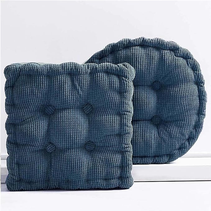 Meditation Floor Pillow 2 Pack Large Square and Round Floor Cushions by Gfobip