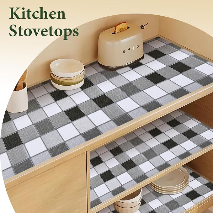 Drawer and Shelf Liner for Kitchen Cabinet: 17 in X 20 Ft Non Slip Waterproof - Image 3