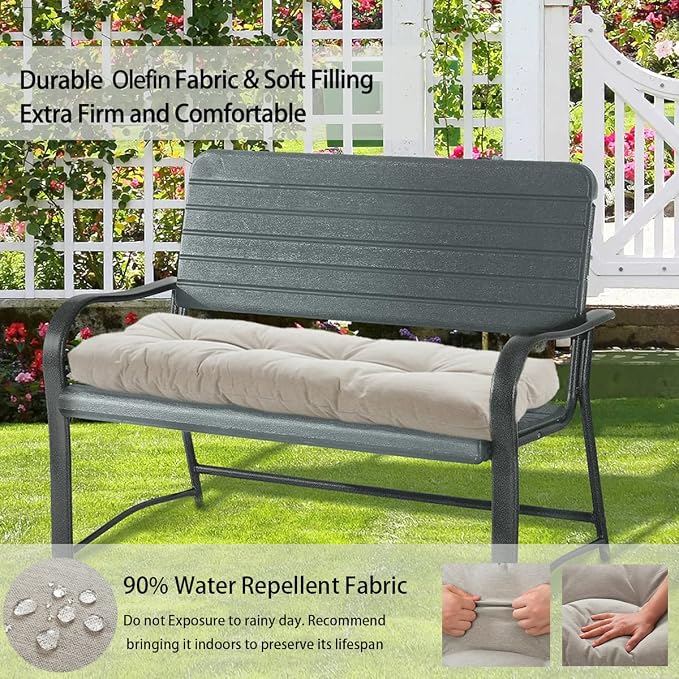 FUNHOME Outdoor Bench Cushion 45 x18 inch - Image 3