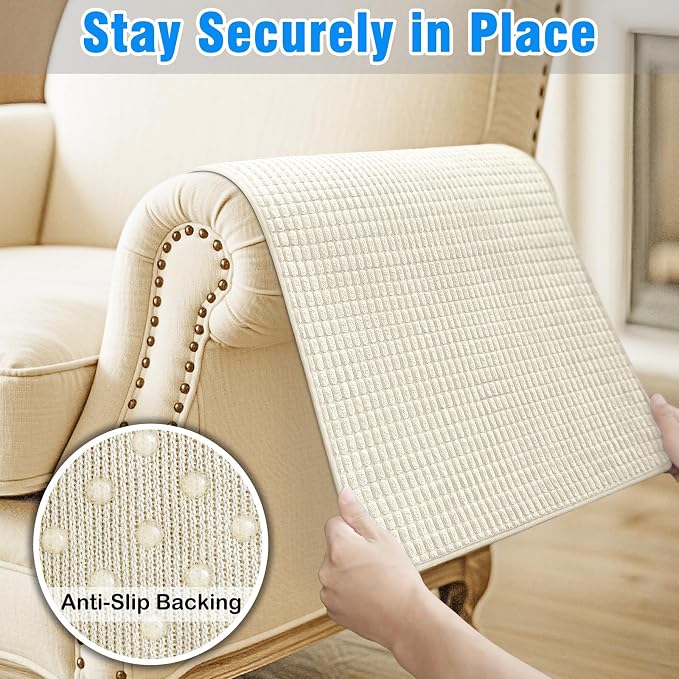 Couch Arm Covers, Sofa Arm Covers, Waterproof Armrest Cover - Image 5