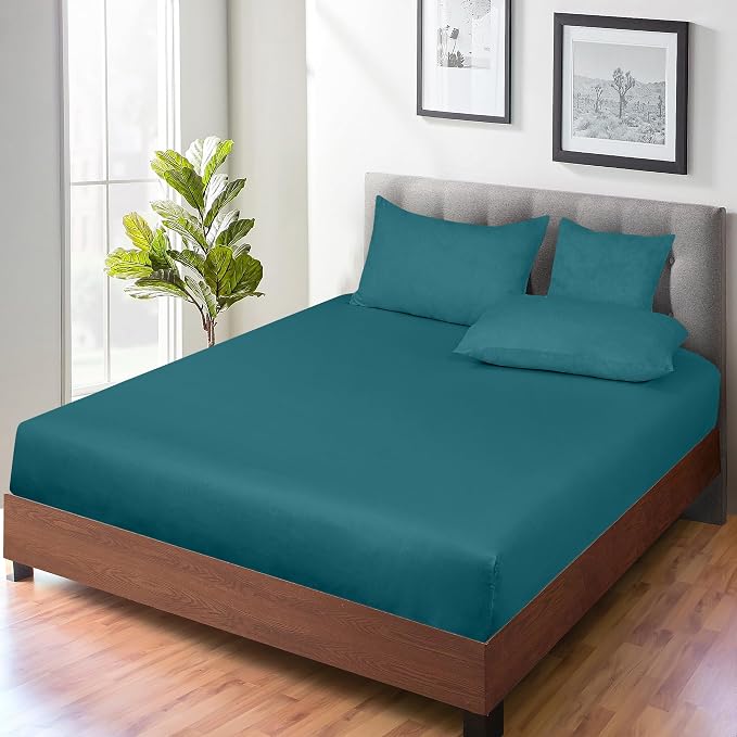 ROYALE LINENS 300 Thread Count 100% Long Staple Combed Cotton Fitted Sheet King - Image 7