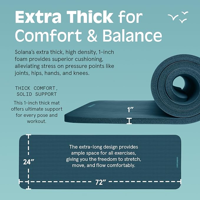 Retrospec Solana 1 inch Yoga Mat - Image 3