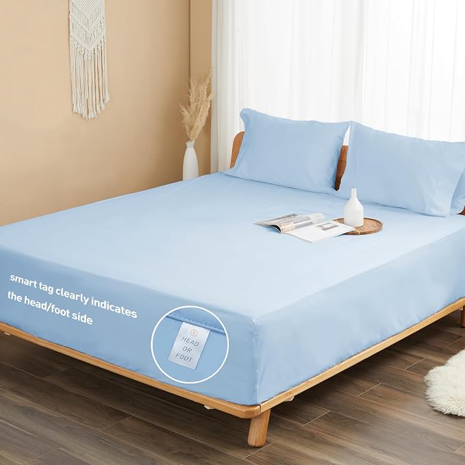 Sunflower Full Fitted Sheet, 1-Piece Extra Deep Pocket Fitted Bottom Sheet 22" - Image 7