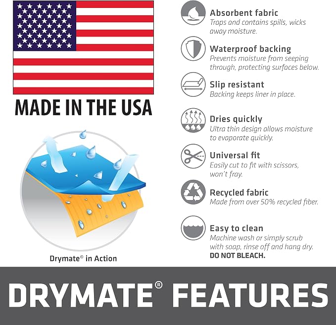 Drymate Premium Luxury Shelf & Drawer Liner, Thick Cushioned Fabric, - Image 7