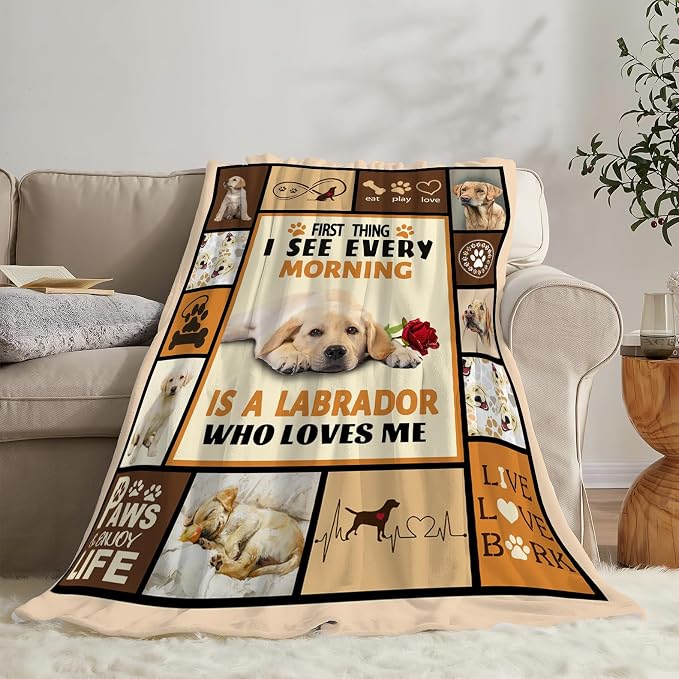 Labrador Dog Print Blanket Best Dog Pet Animal Throw Blankets - Image 2