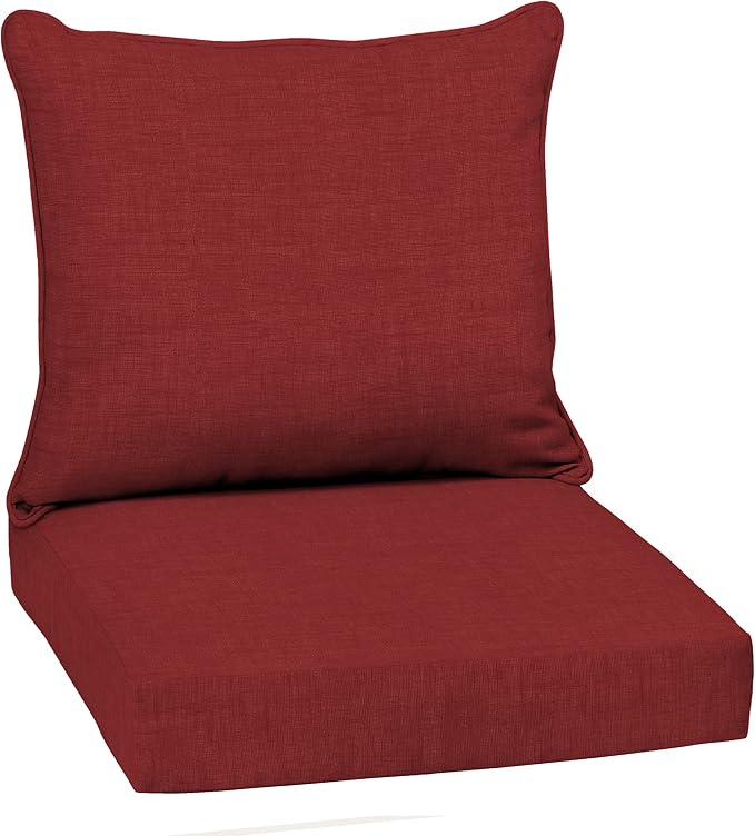 Arden Outdoor Deep Seat Cushion Set, 22 in x 24 in, Weather-Proof, Rain-Proof by ARDEN