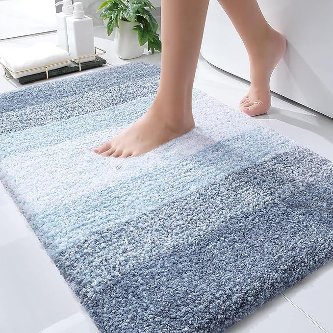 OLANLY Bathroom Rugs Mat 36x24, Extra Soft Absorbent Microfiber Bath Rugs by OLANLY