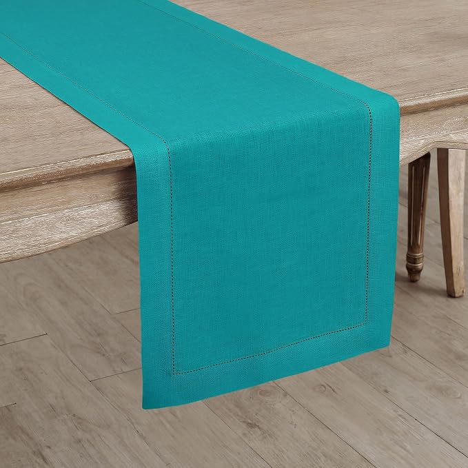 Solino Home Linen Hemstitch Table Runner 36 Inches - Image 2