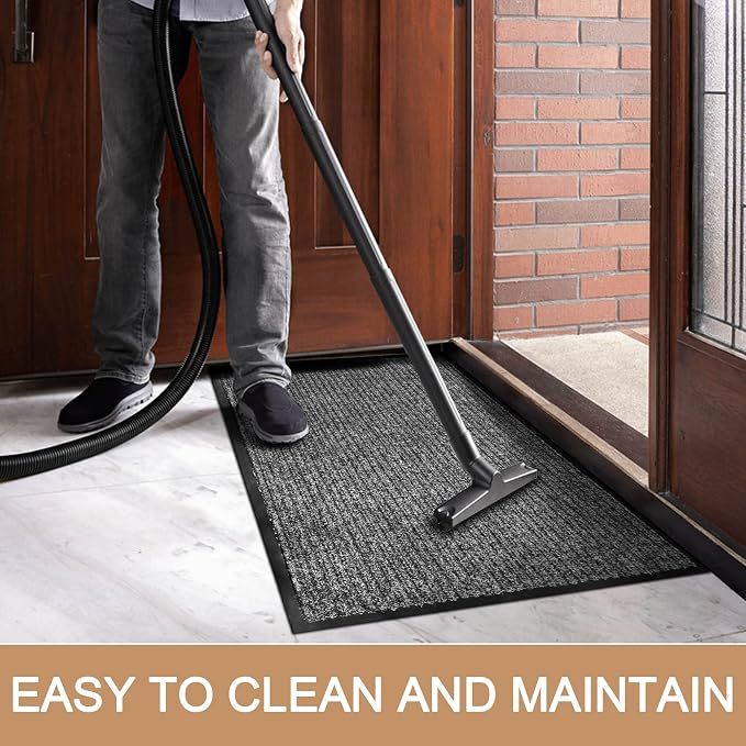 Durable Front Door Mat, Heavy Duty Indoor Outdoor Doormat, 48” x 36” Low - Image 4