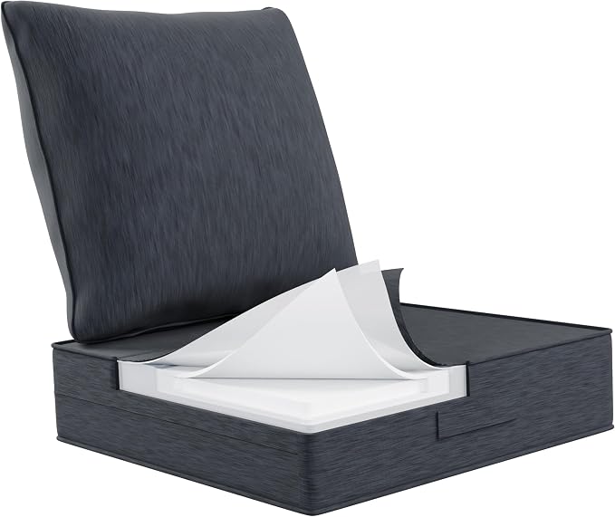 Outdoor Olefin Water-Resistant Deep Seat Cushion Set, Thickened Sofa Chair Pad by Aofeite