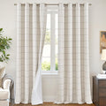 Brown Plaid Patterned Curtains Thermal Insulated by Lajode