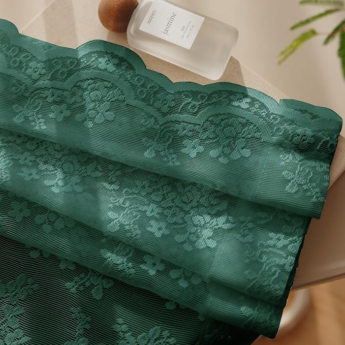 Anmao Vintage Lace Curtains 108 Inches Long 2 Panels, Romantic Semi Sheer - Image 7