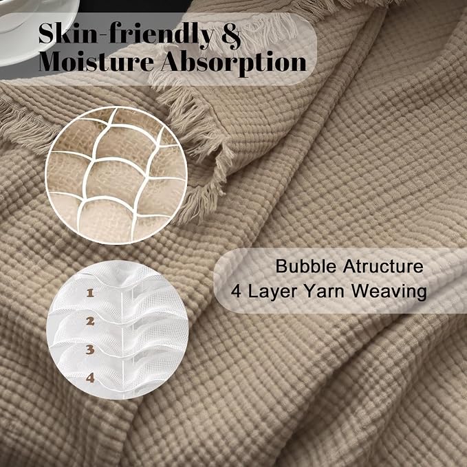 MorroMorn 100% Cotton Muslin Blanket - Image 2