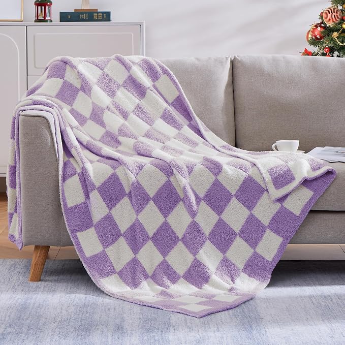 WRENSONGE Checkered Throw Blanket, Travel Lightweight Bed Blanket by WRENSONGE