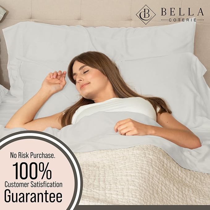 Bella Coterie 6 Piece Luxury Bamboo Viscose Queen Size Sheet Set | 100% - Image 5