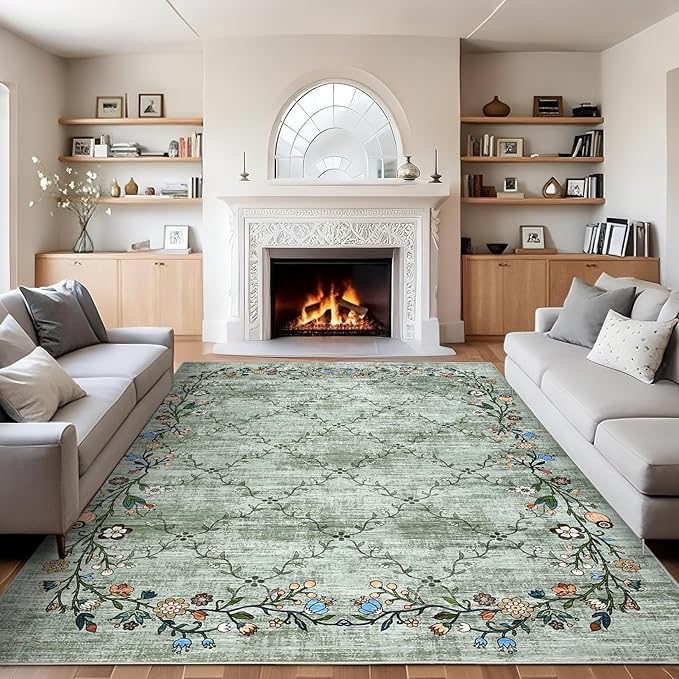 Garveehome 5x7 Washable Floral Area Rugs - Image 5