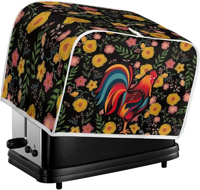 ZFRXIGN Sunflower Chicken Toaster Cover 4 Slice Wide Slot Toaster Rooster Cover - Image 5