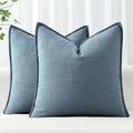 MIULEE Decorative Pillow Covers 18x18, 2 Pack Boho Farmhouse Neutral Throw by MIULEE