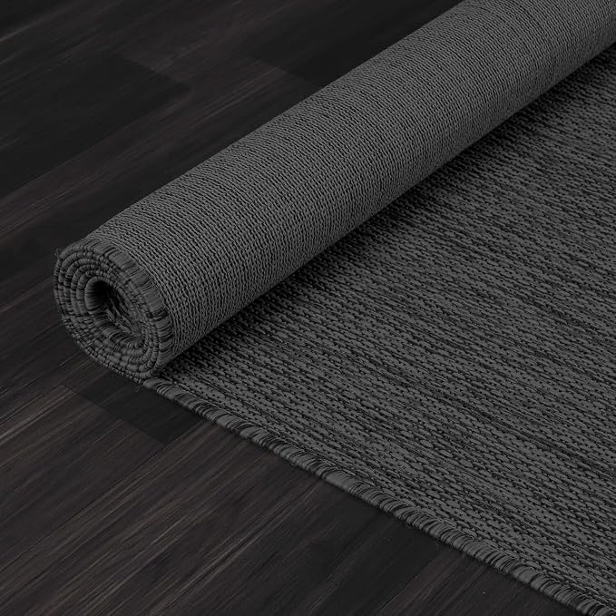 Washable Indoor Outdoor Rug 6x9 Weather Resistant Area Rugs Modern Solid - Image 8