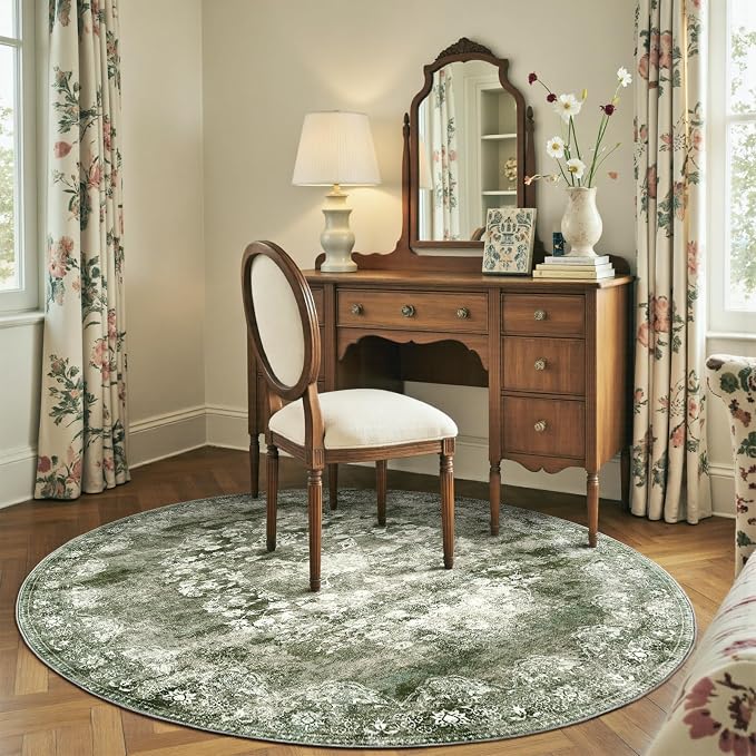 jinchan Round Rug 6ft Area Rug - Image 8