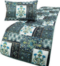 The HomeCentric King/Queen/Twin Blue Designer Twin 53"x18" Bed Runner by TheHomeCentric