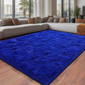 Extra Large 10x14ft Fuzzy Rug Blue Fluffy Rug by Isdook