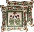 ISAENNE Design Linen Square Throw Pillow Covers 18"x18" Pack of 2, Living Room by Isaennehomedecoration