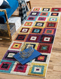 Unique Loom Estrella Collection Colorful, Squares Modern, Abstract Area Rug by UniqueLoom