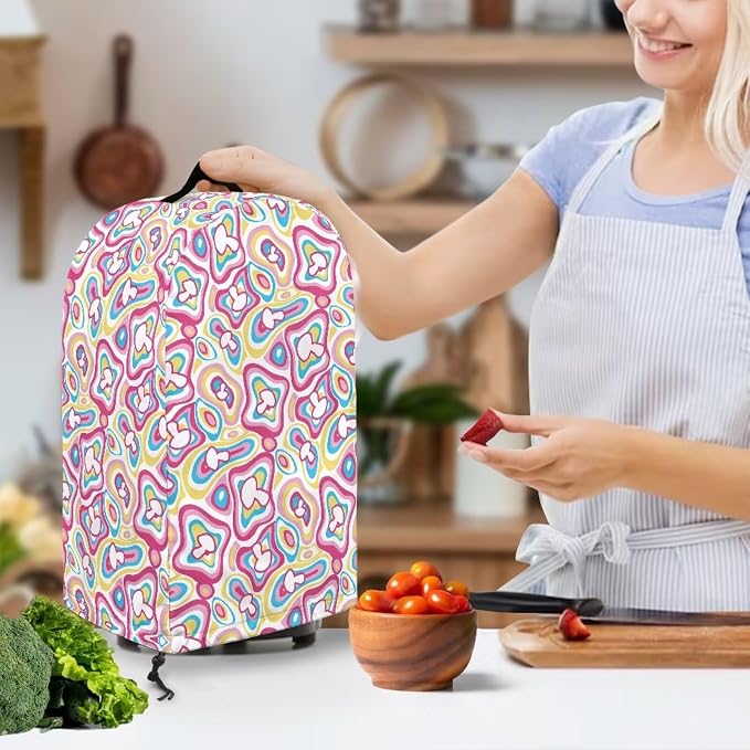 Psychedelic Abstract Coffee Machine Dust Cover Universal Design Compatible - Image 2