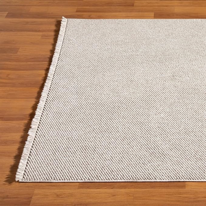 LUXE WEAVERS Solid Machine Woven Beige 2x8 Area Rug, Indoor Stain-Resistant - Image 7