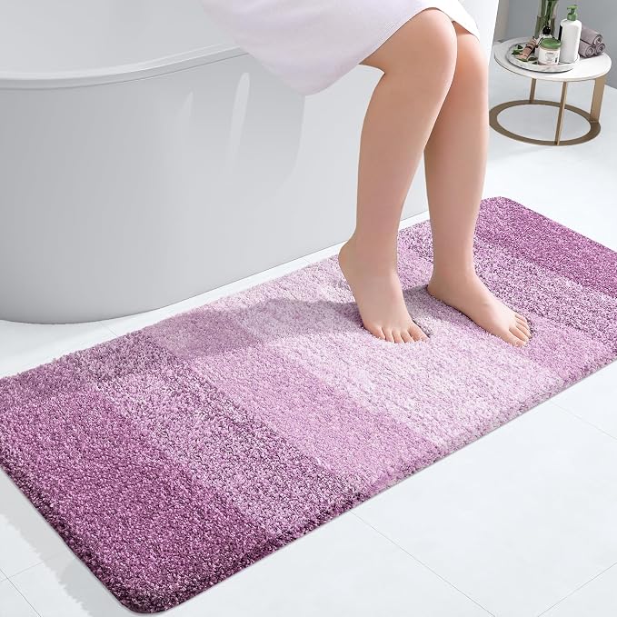 OLANLY Bathroom Runner Rugs 47x20, Extra Soft Absorbent Microfiber Bath Rugs by OLANLY