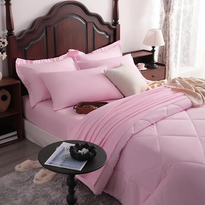 NTBAY King Comforter Set with Sheets, 7 Pieces Soft and Breathable King Bedding - Image 6